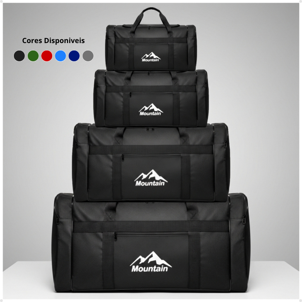 Kit 4 Bolsa De Viagem Completo Resistente Dobrável Praia Media GG G M P Grande Media Familia Ferias