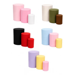 Trio de Capas Para Cilindro Festa Aniversario Decoração Completa Trio Mesas Coloridas Varias Cores Sortidas DECORE