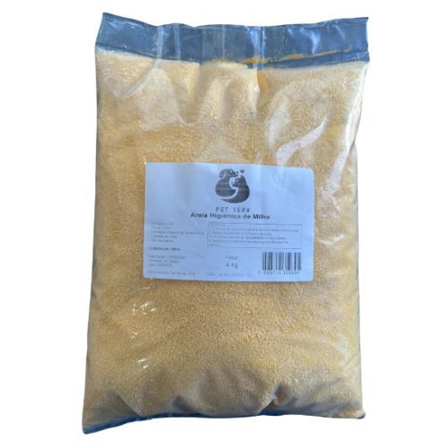 Areia Higiênica biodegradável Pet Serve de Milho Para Gatos 4KG