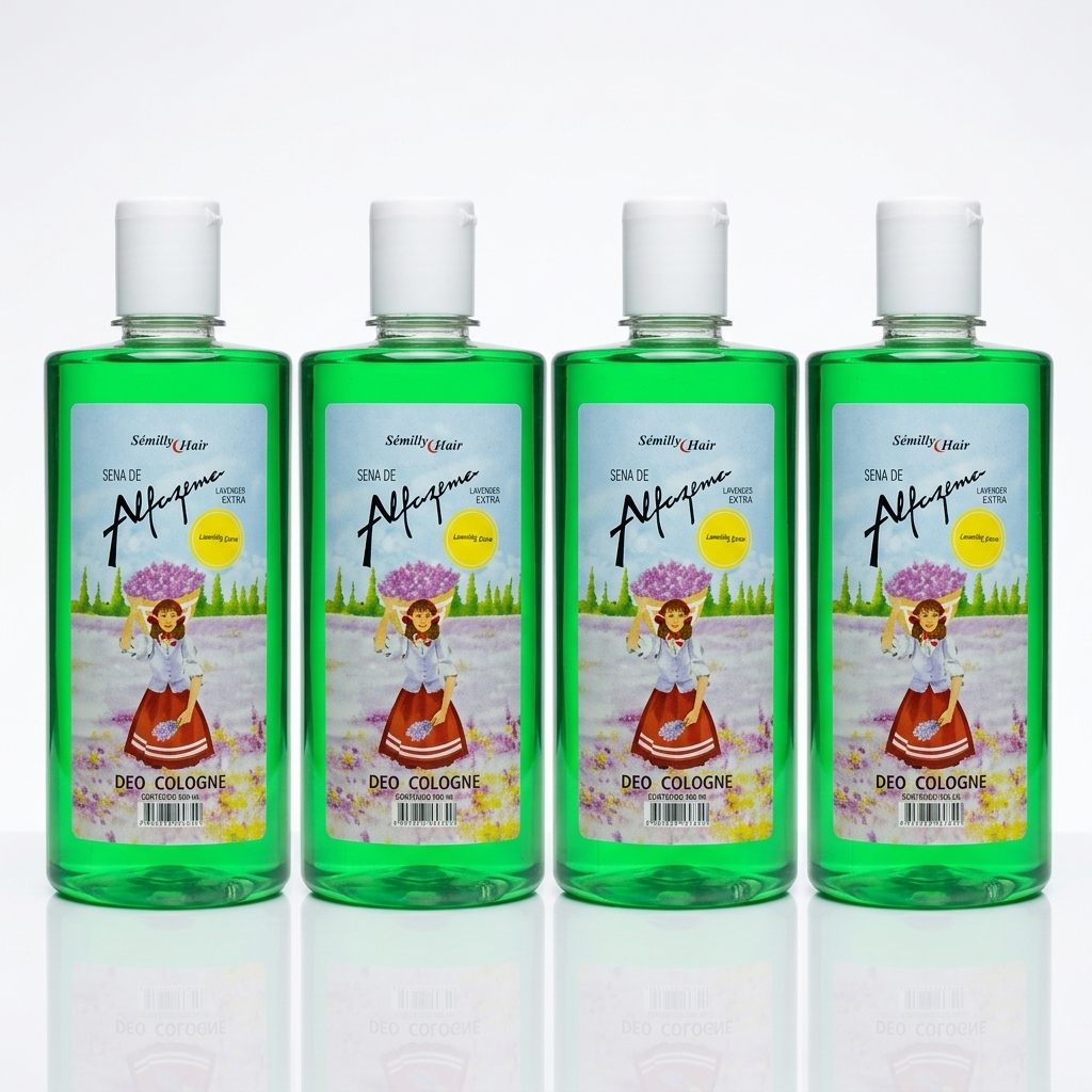 Kit 4 Deo Colônia Alfazema Sámills Hair 500ml Seiva Lavanda