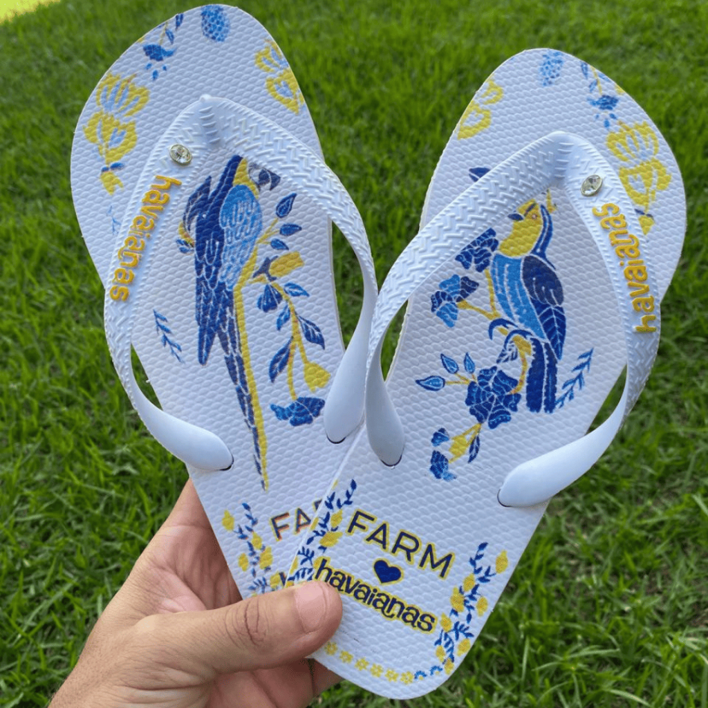Chinelo Estampado Feminino Confortável Personalizado Casual Diversas Estampas Exclusivas Tendência