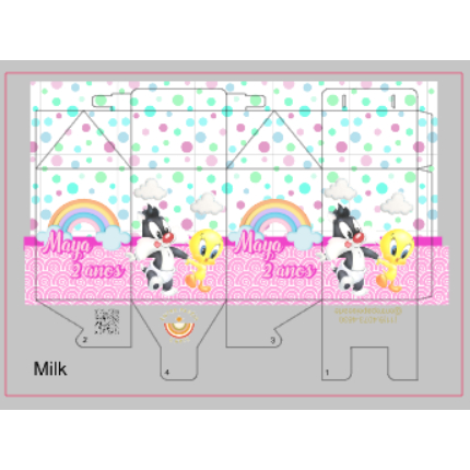 Kit Festa LOONEY TUNES BABY MENINA Personalizada Lembrancinhas Caixinhas Aniversário| PEGUE E MONTE