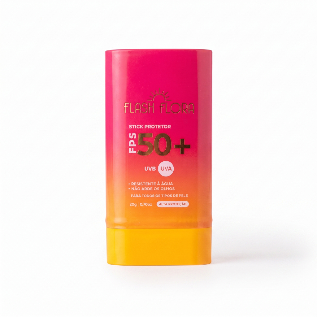 Protetor Solar Stick Facial FPS 50+ UVA UVB Resistente à Água Alta Proteção 20g