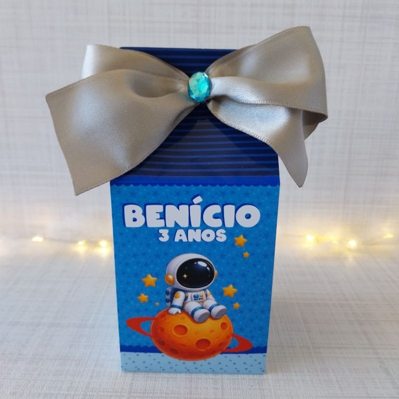 Kit Caixas Milk Astronauta Personalizada / Lembrancinha de festa / Aniversário