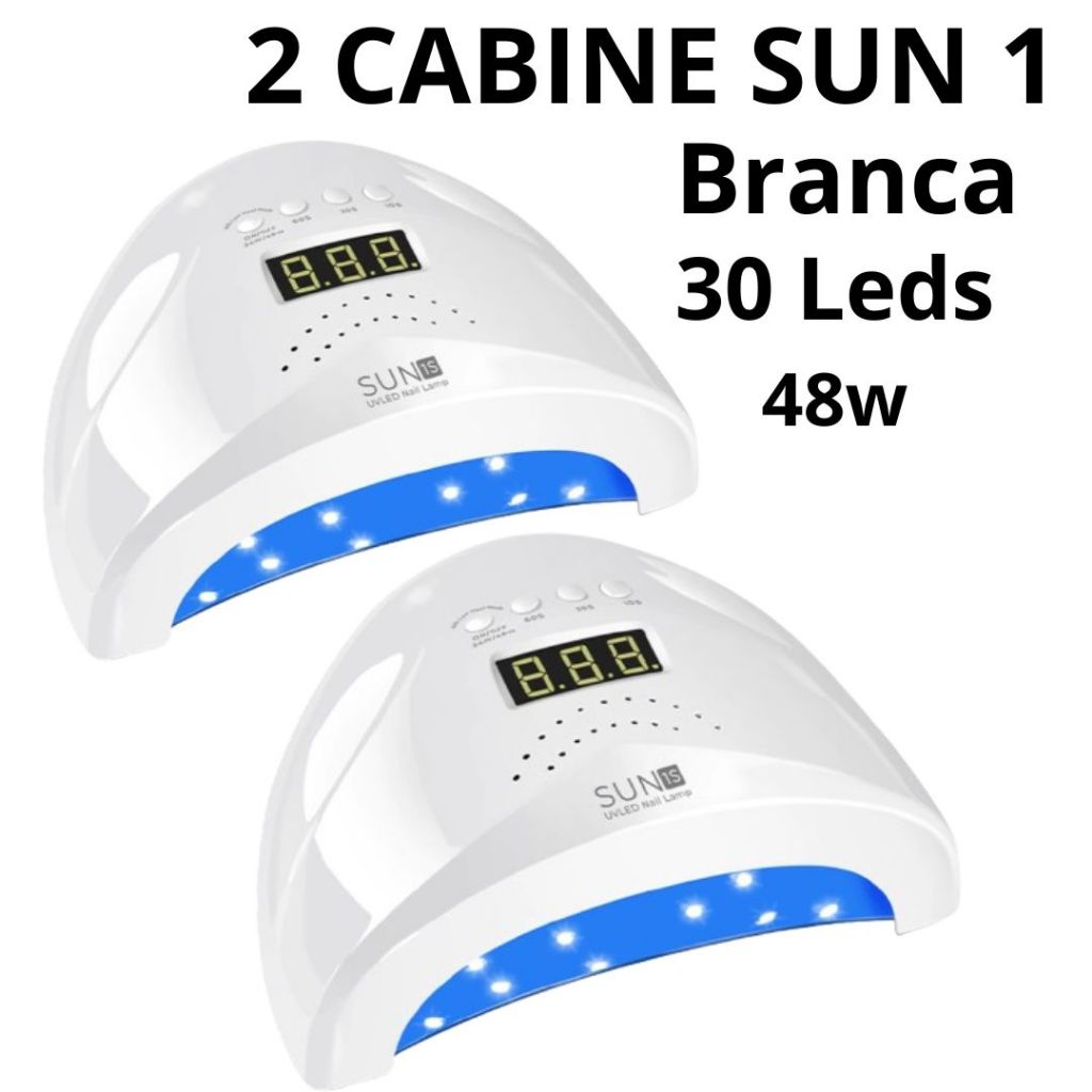 Cabine Sun 1s One Led Uv 48w Unhas Acrigel 30 Leds Bivolt
