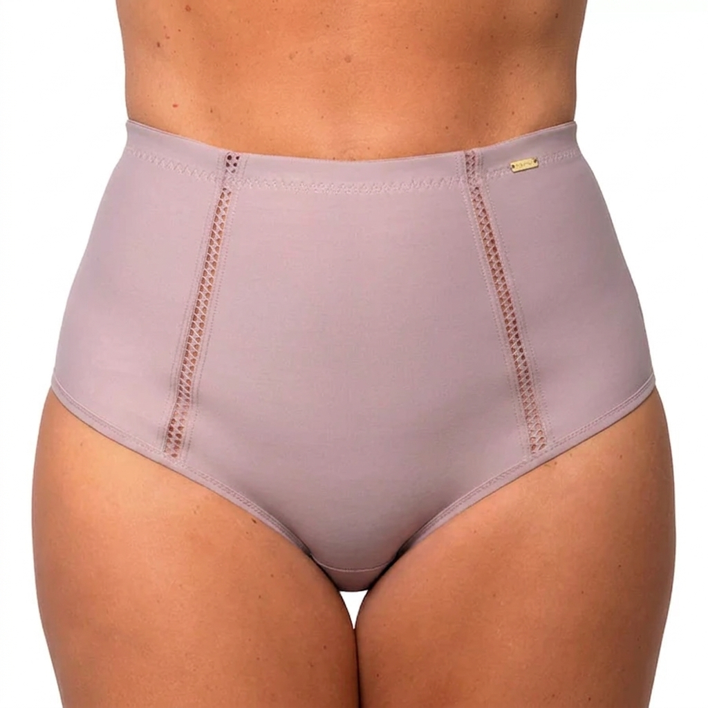 Calcinha Classic Cintura Alta Feminina Poliamida Conforto Diário Dilady
