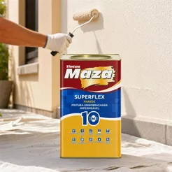Tinta Emborrachada Superflex Maza 18 Kg Acabamento Fosco Cores 10 em 1 Sela e Pinta