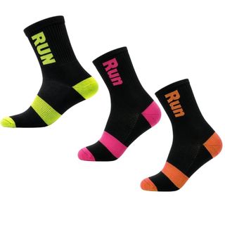 Kit 3 Pares Meia Cano Medio Poliamida Esportiva Ciclismo Corrida Crossfit Academia