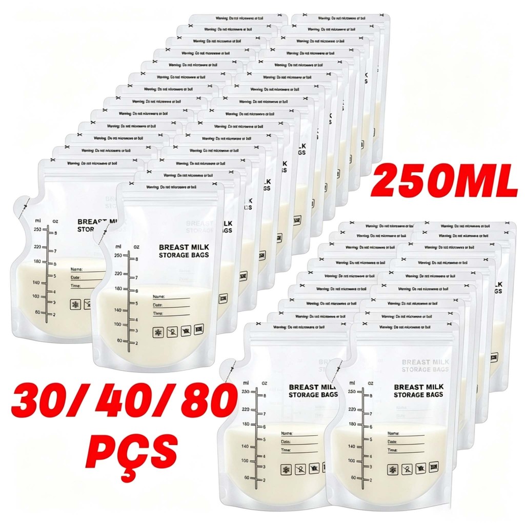 Kit 30/60/90 Pcs Un Bag Freezing Bags Maternity Baby Milk