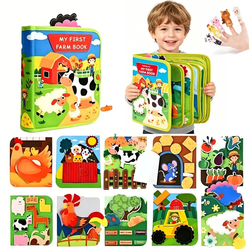 Montessori Busy Board Para Crianças Brinquedos Sensorial Maleta Educativa Brinquedo Motoras Livro