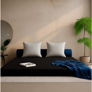 Campeão de Vendas | Puff Sofá Cama Retrátil Casal Dobrável Multifuncional Premium D15 Espuma