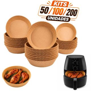 Forma Descartável Papel Airfryer Antiaderente Para Cozinha