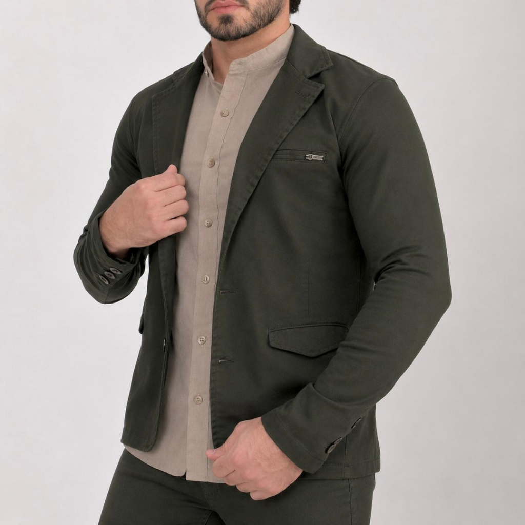 Blazer Masculino Slim Alfaiataria Sarja Acetinada Elastano Esporte Fino Premium 2 Botões Corte Italiano Social Elegante