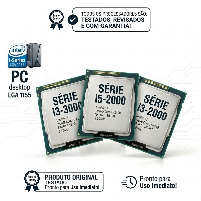 Processador Intel Core i5 i3 Pentium Celeron - LGA 1155 (Escolha o Modelo) - OEM