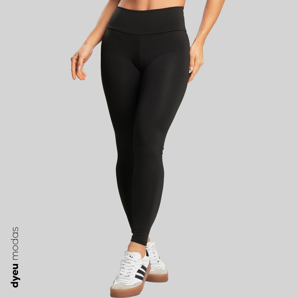 Calça Legging Suplex Feminina Fitness Tecido Zero Transparência Academia Cintura Alta Dyeu Modas