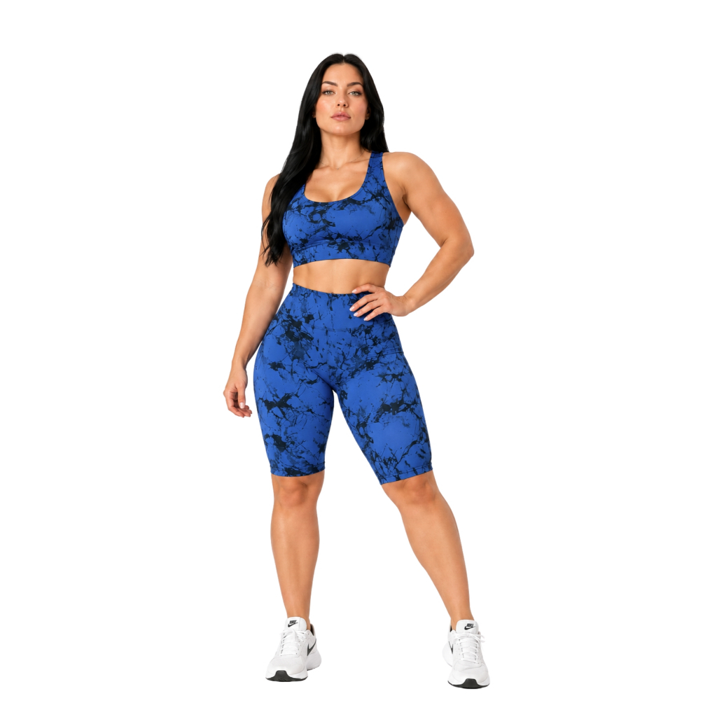 Bermuda Suplex Estampada Academia Feminina Fitness Cintura Alta