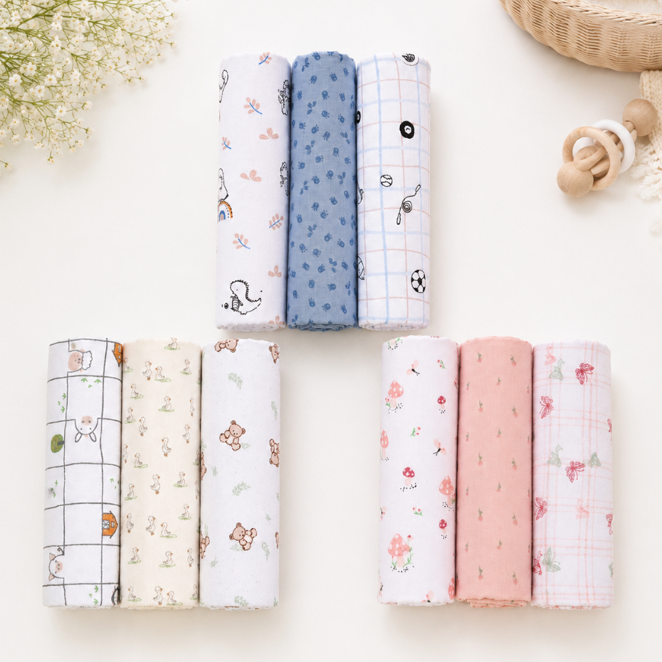 CUEIRO FLANELADO MANTA CHARUTINHO GRANDE KIT COM 3 UN- PAPI BABY 100x80cm -100% ALGODAO- ESTAMPADO
