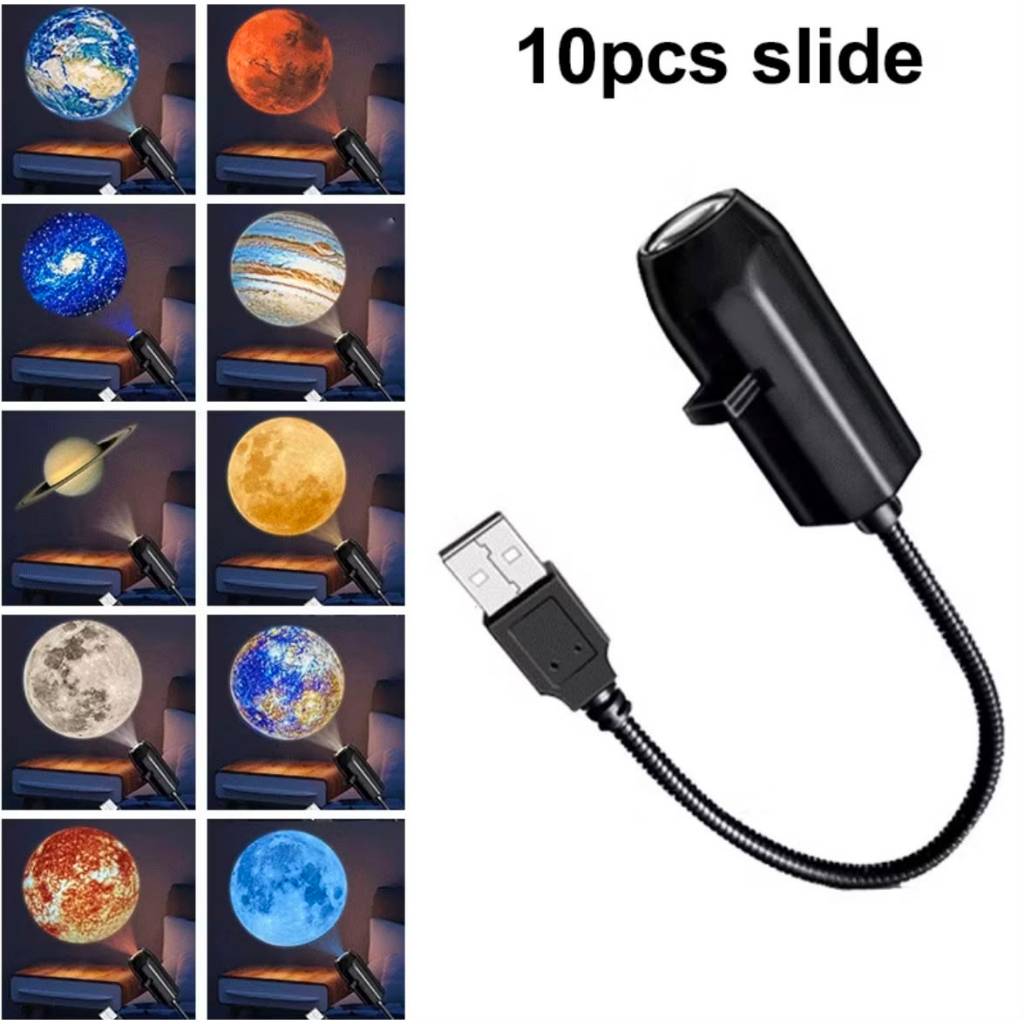 USB Teto Lua Projeção  Luz  Estrelado Lâmpada Da Noite Romântico Quarto Decoração Galáxia Projetor