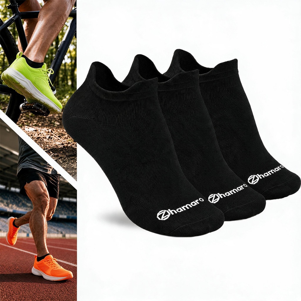 Kit 3 Pares Meias Poliamida Corrida Zhamaro Performance Dry Fit Cano Curto Ciclismo Academia Running