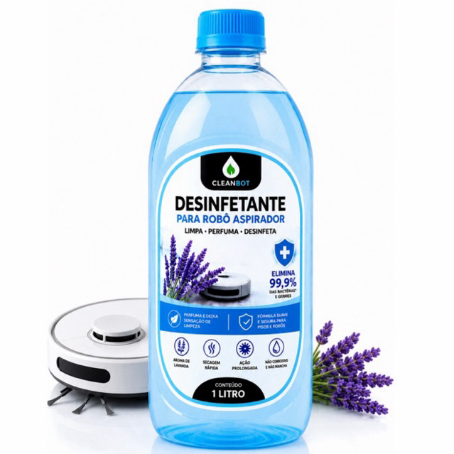 Desinfetante para Robô Aspirador 1 Litro | Auxilia na limpeza da bomba d'água | Zero Espuma | Perfuma e Higieniza o…