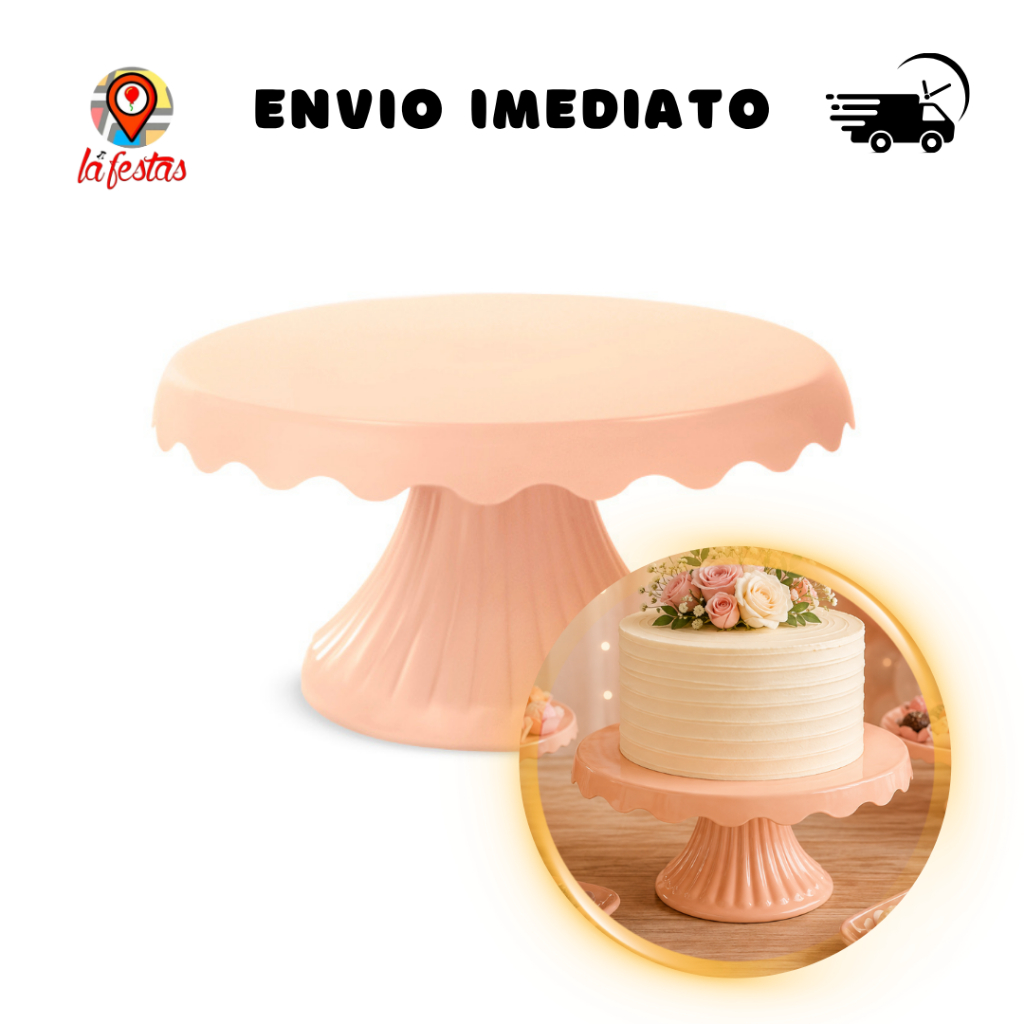 Boleira Cake Renda 19 Cm Várias Cores