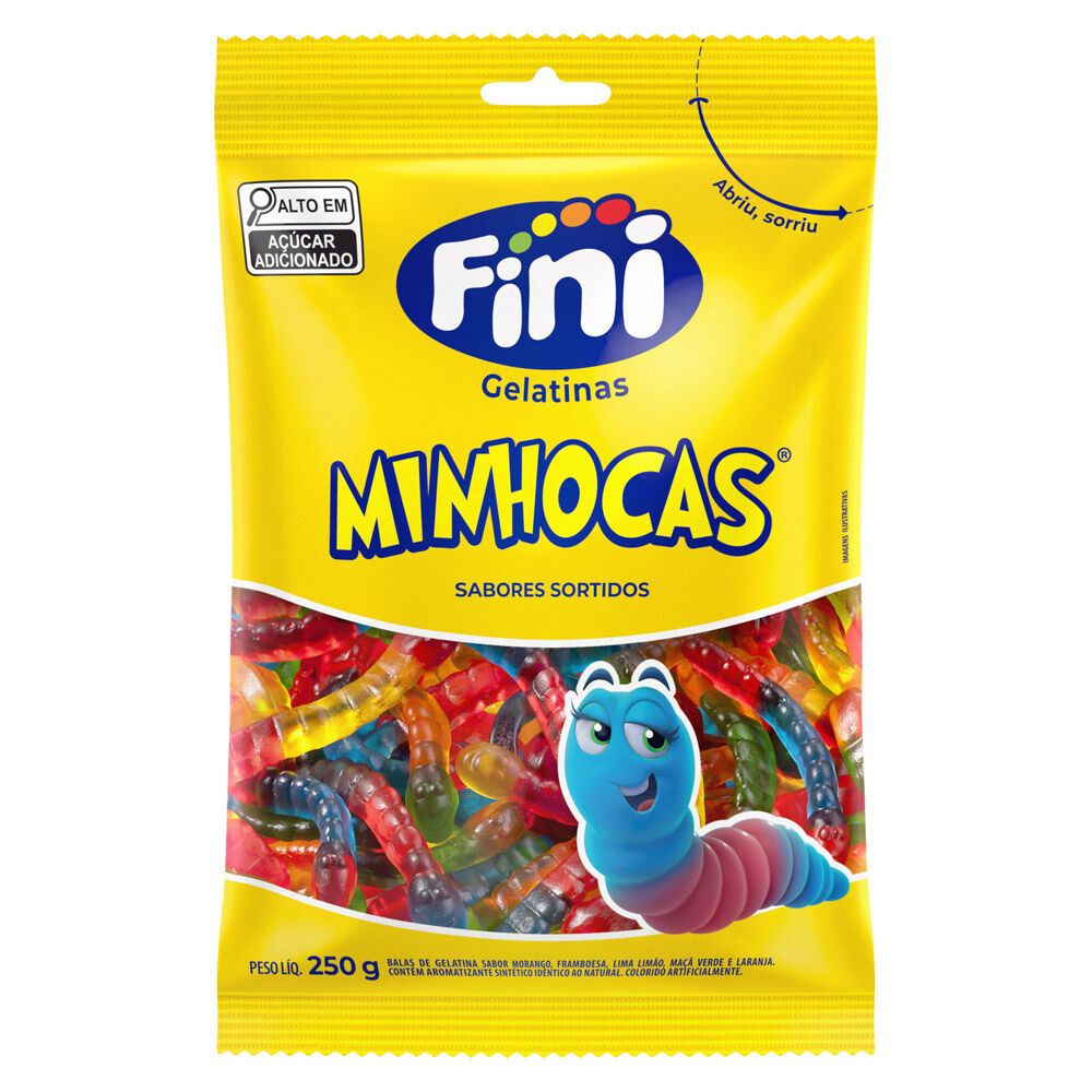 Fini Minhocas 250g Bala de Gelatina