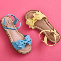 Sandália Infantil Menina Maitê Laço e Flores Pampili