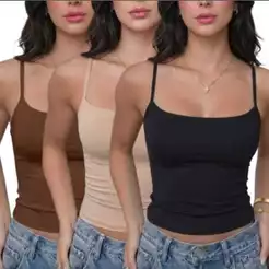 Blusinha Regata Feminina Alça Fina Fitness Casual Básica Lisa Forro Duplo