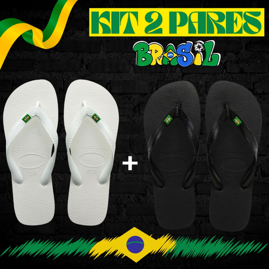 Chinelo Bandeira do Brasil Unissex Confortável Leve 100% Borracha SBR Estilo Brasileiro Casual Verão Pronta entrega