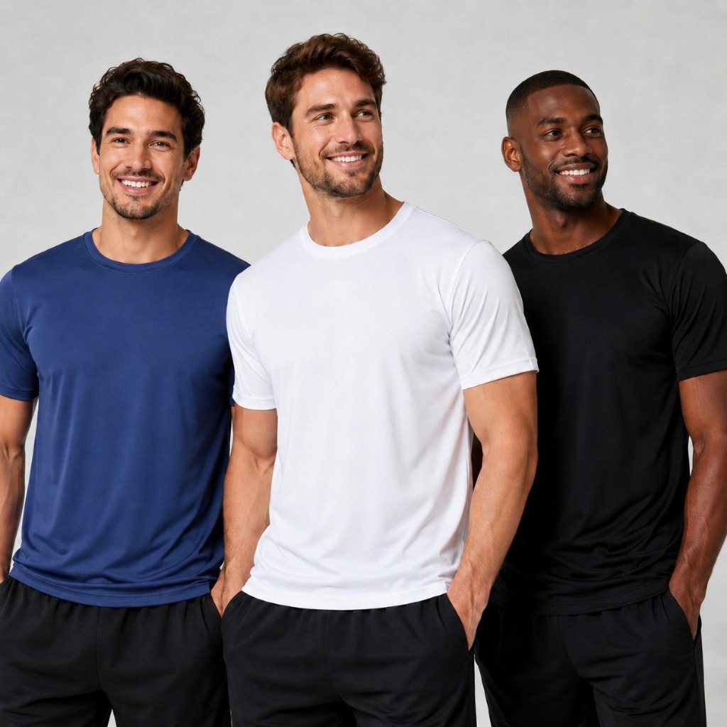 Kit 3 Camisas Masculina Dry Fit Para Academia Corrida Maratonas Esportes Confortável Proteção UV Leve Promoção