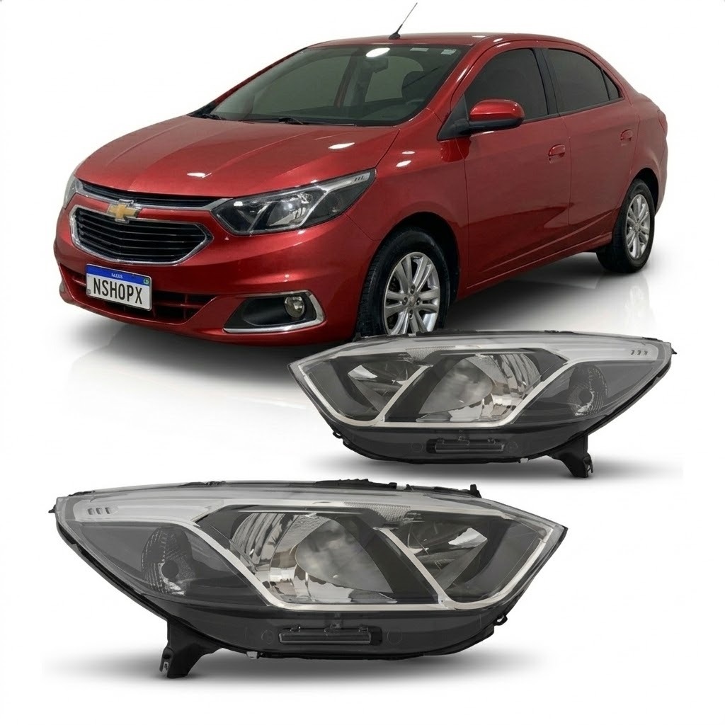Par Farol Chevrolet Cobalt 2017 2018 2019 2020 Foco Duplo Manual
