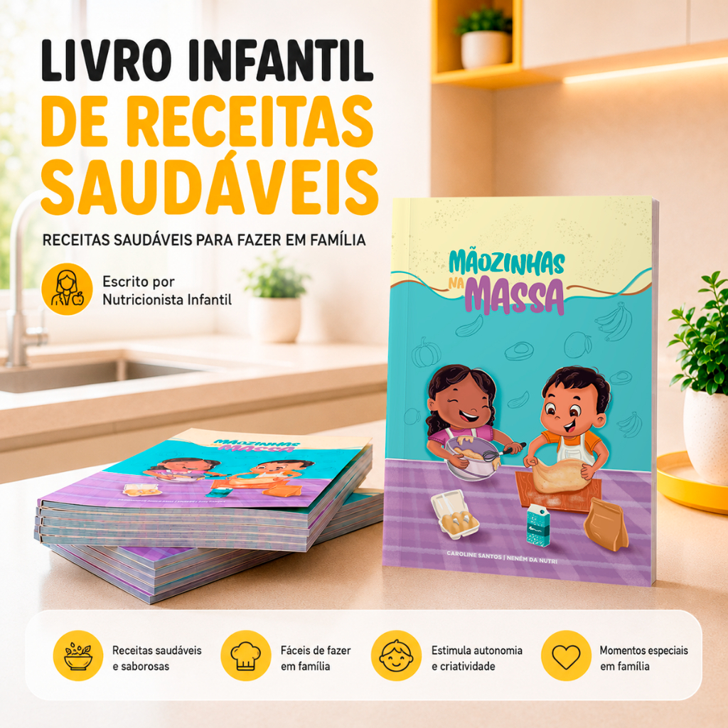 Livro Infantil de Receitas para Crianças | Receitas Saudáveis | Alimentação Infantil | Lanches Saudáveis