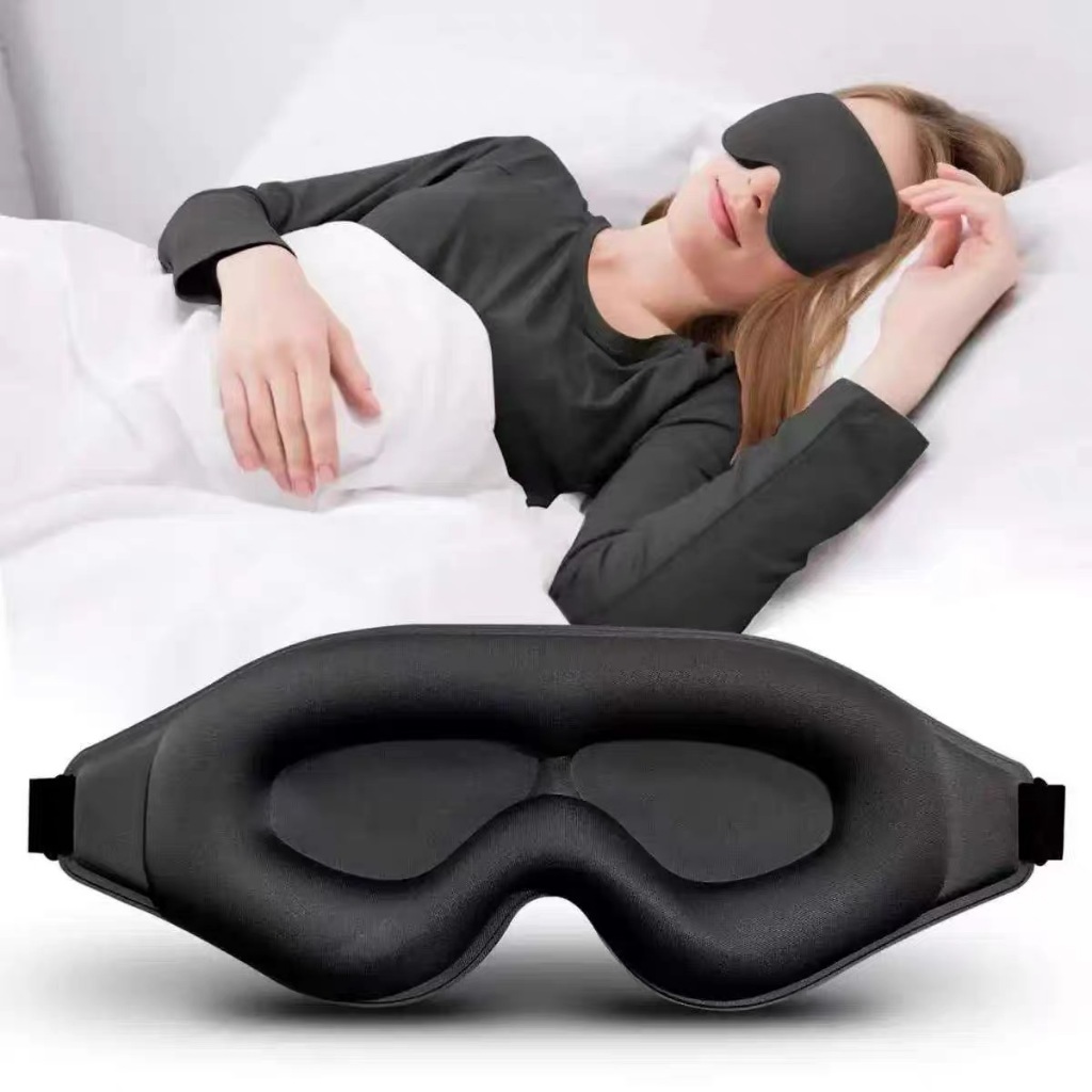 Máscara De Dormir 3D Tapa Olhos Blackout Super Confortável Ajustável Para Descanso e Viagens