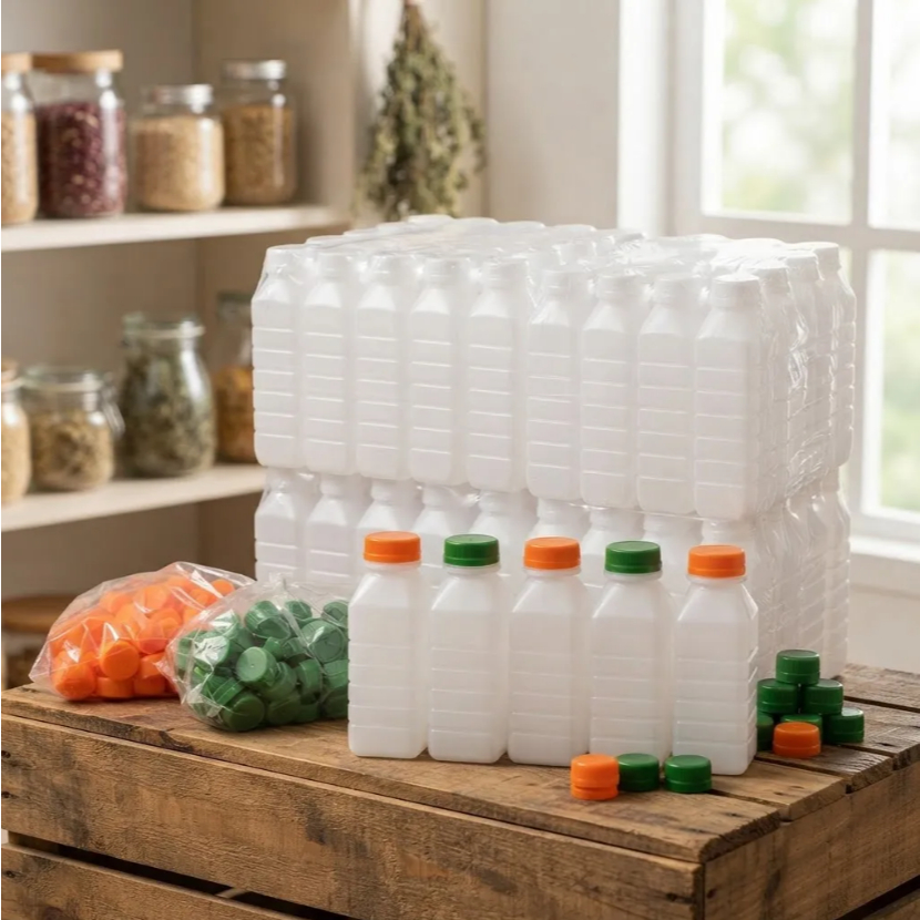 50 Garrafa Pead 500 Ml Para Suco E Caldo De Cana Laranja