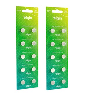 Elgin LR44 cartela com 10 unidades (2 CARTELAS)