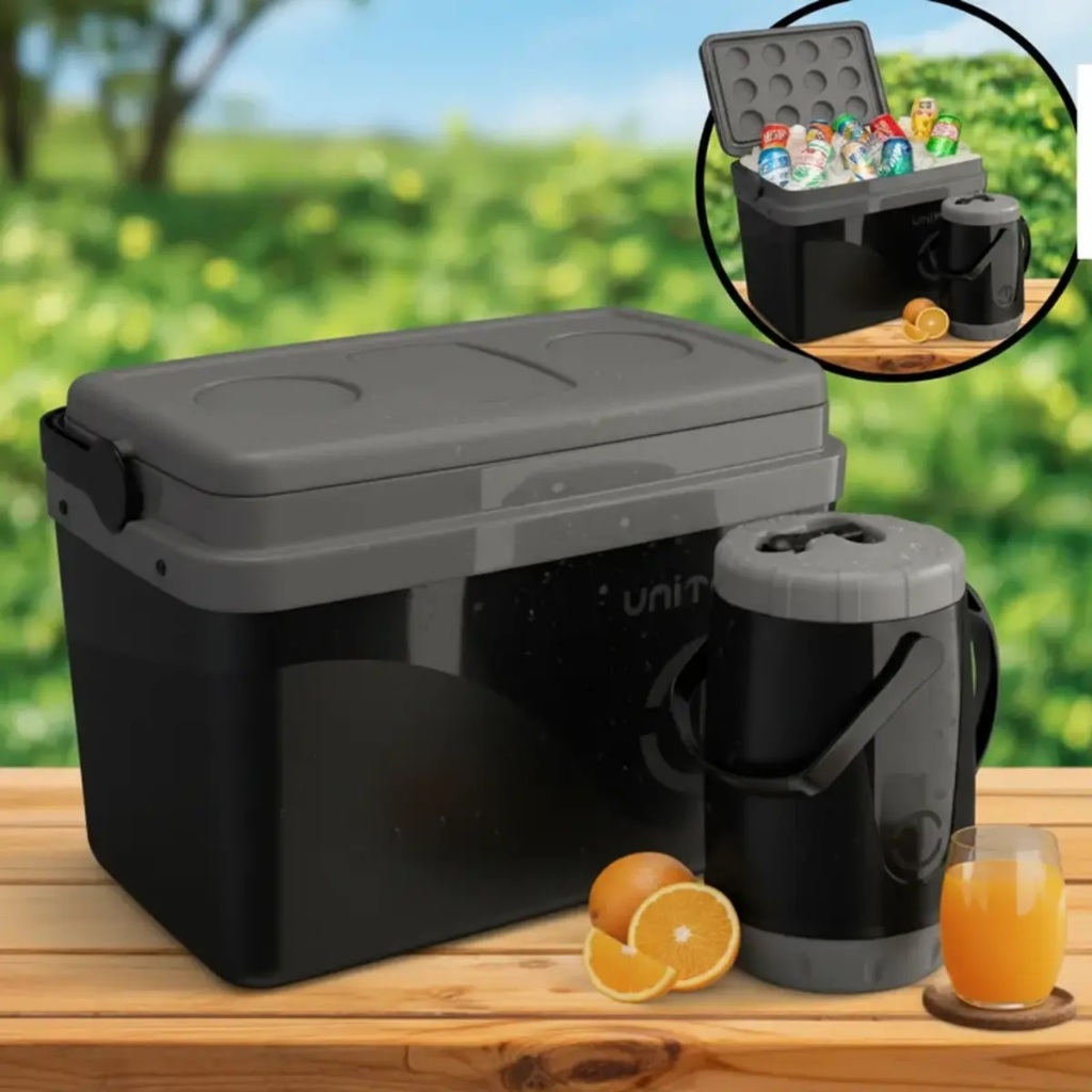 Kit Caixa Térmica Cooler 30Litros + Jarra Térmica Pavia 2,5 Litros Unitermi
