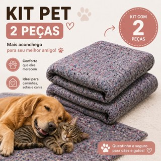 Cobertor Pet 2 Peças Cachorro Gatos Caes 190 X 0,70 Grosso Quentinho