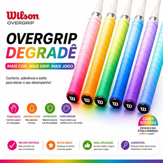 Overgrip Wilson Degrade Liso Sem Furacão Para Beach Tennis PadelPickleball Cor Colorido