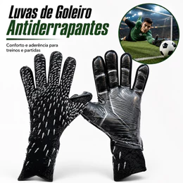 Luvas de Goleiro Futebol Antiderrapante Ajuste Elástico 360° Proteção para Treino e Partida