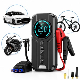 Auxiliar de Partida Carregador Bateria Com Compressor de Ar Emergência Portátil Veicular…