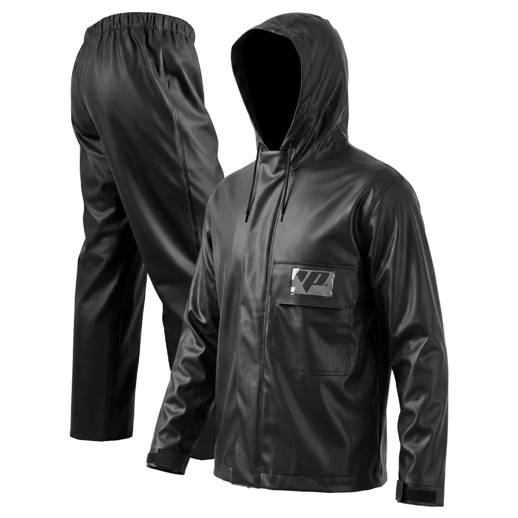 Capa de Chuva com Capuz e Bolso PVC Impermeável Pantaneiro