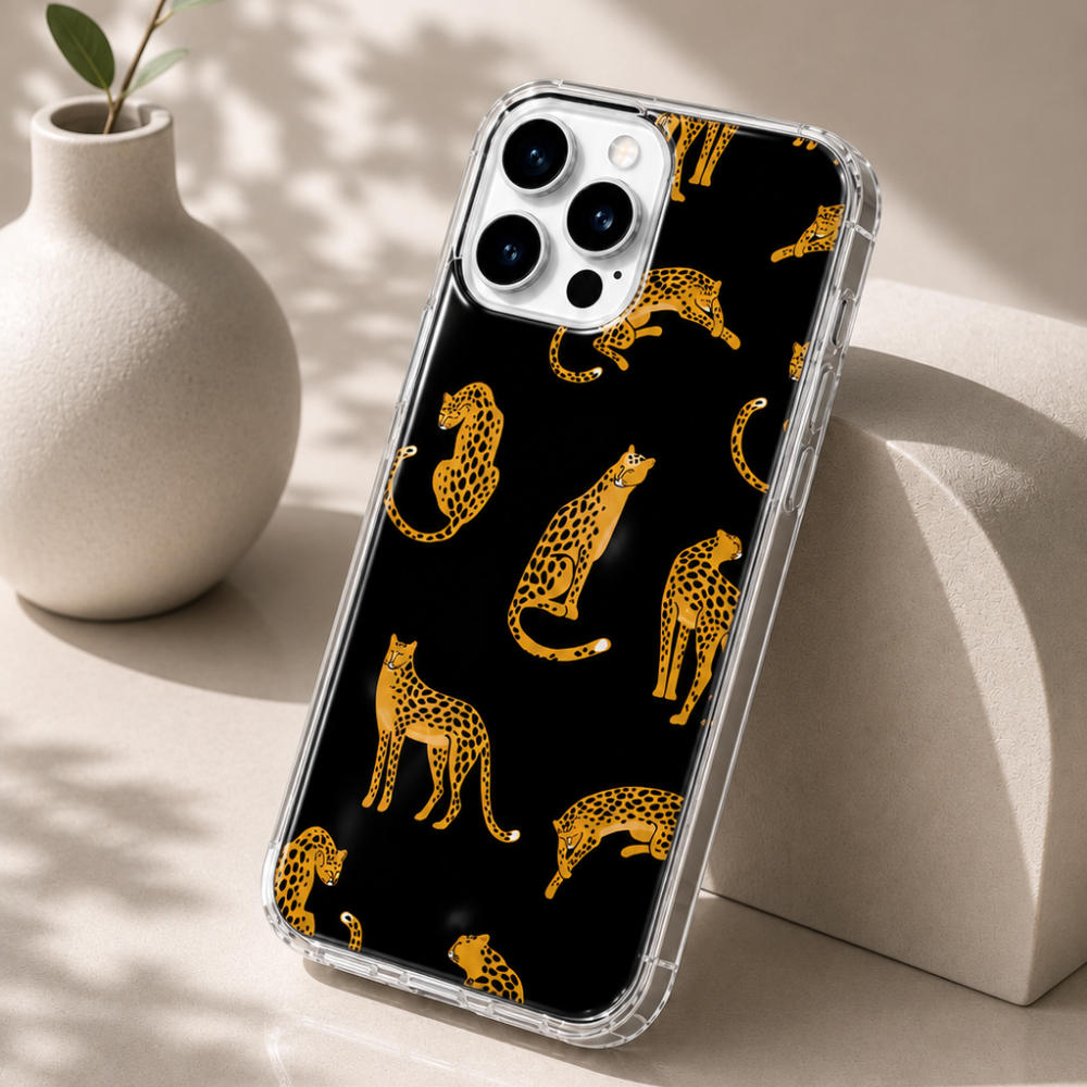 Capinha Fashion Anti Impacto Cheetah - disponível para iPhone, Samsung, Motorola e Xiaomi