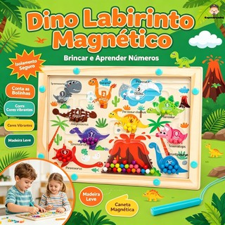 Labirinto Magnético Montessori de Madeira, Classificação de Cores e Números para Crianças