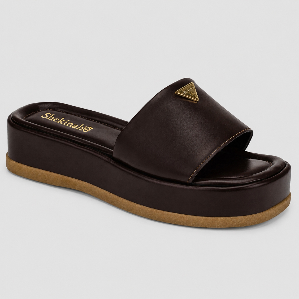 Sandália Feminina Shekinah Flatform Tamanco Chinelo Confortável Macia Tira Larga Lançamento