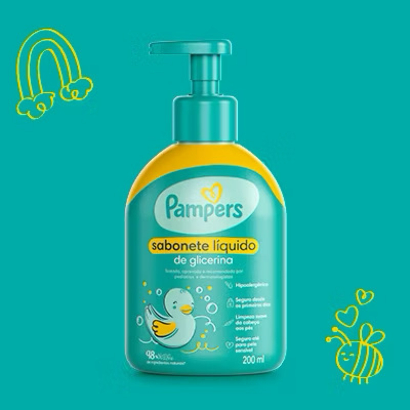 Sabonete Líquido Infantil Pampers Hidratação Suave 200ml