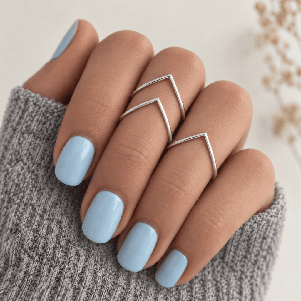 Anel V Falange Fino Minimalista em Prata 950