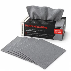 Kit Pano Microfibra 20 Unidades Para Carro Casa Vidros e Superfícies Limpeza Multiuso Não Risca Alta Absorção Powermaid