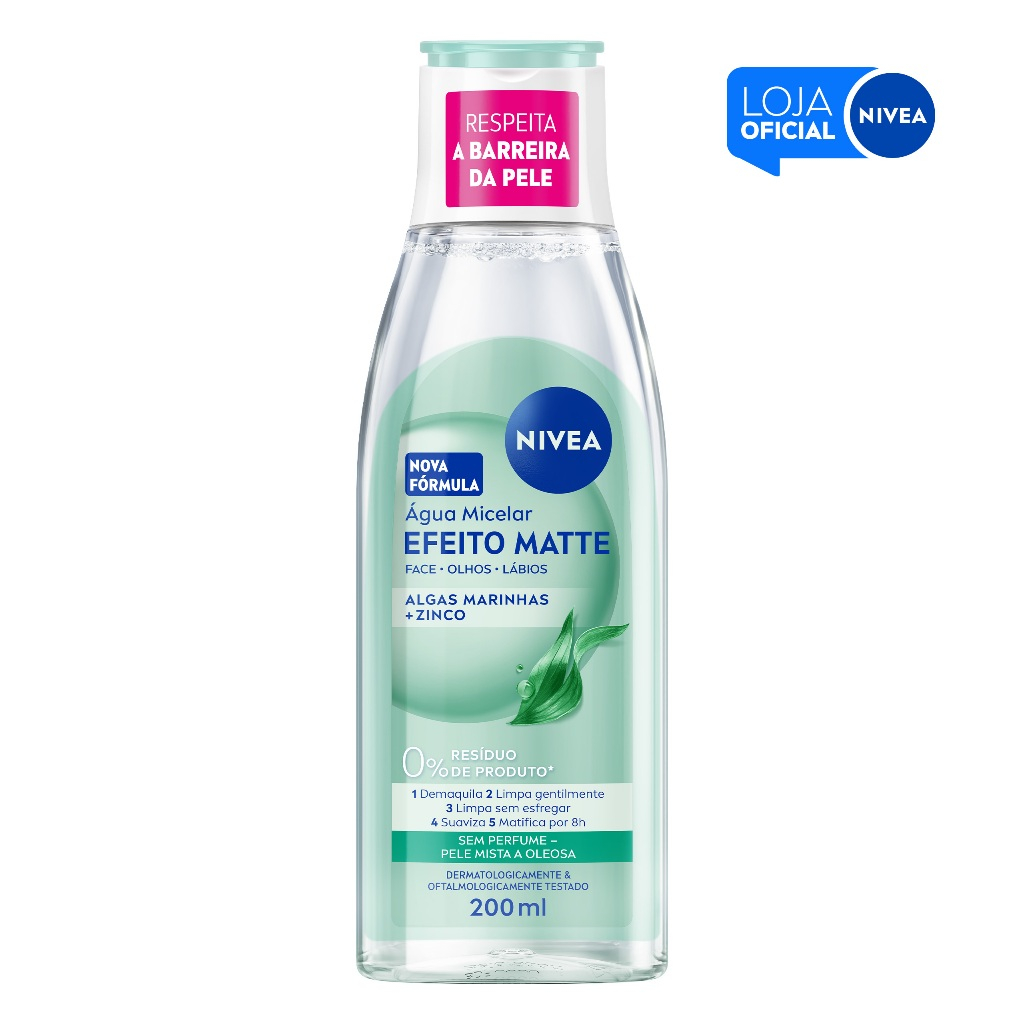 NIVEA Água Micelar Facial MicellAir Efeito Matte 200ml