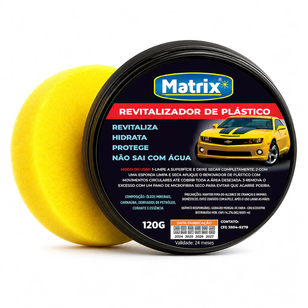 Revitalizador Cera de Plásticos Matrix Renova Parachoque Envio Rápido
