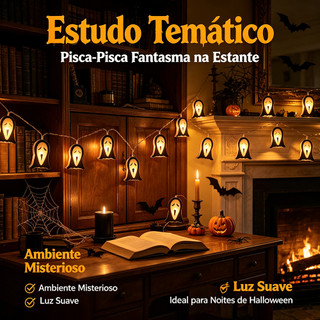 Bivolt 110V–220V Cordão de Luz Fantasma Caveira Colorido Decorativo Pisca-Pisca Natal KL-202